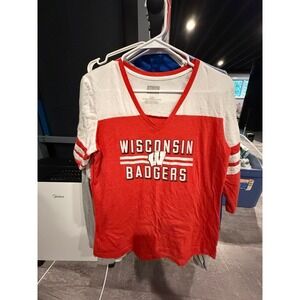 Wisconsin badgers vintage‎ looking 3/4 sleeve shirt size large